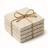 Travertine coaster square