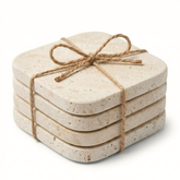 Travertine coaster organic