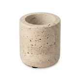 Travertine candle holder - Ø6 cm