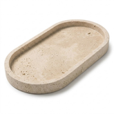 Travertine Tray with edge - Oval - 30 x 15 cm