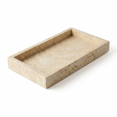 Travertine Tray with edge - Rectangle - 30 x 15 cm