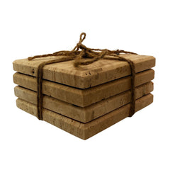 Travertine coaster square