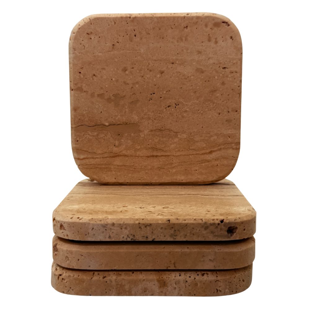 Travertine coaster organic