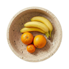 Travertine Bowl for Fruit - Ø24 cm