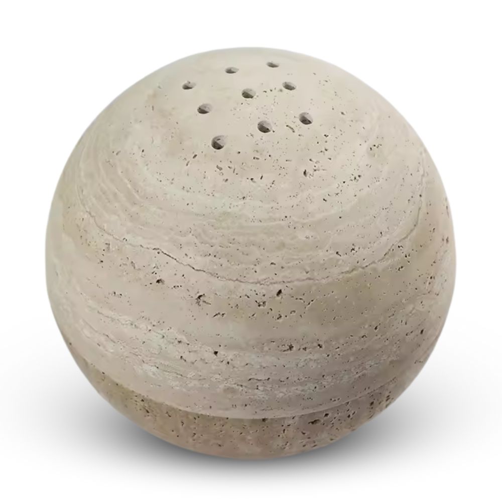 Travertine incense burner