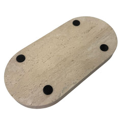 Travertine Tray with edge - Oval - 30 x 15 cm