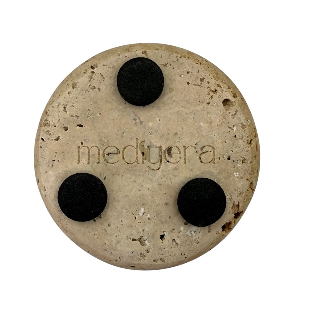 Travertine candle holder - Ø6 cm