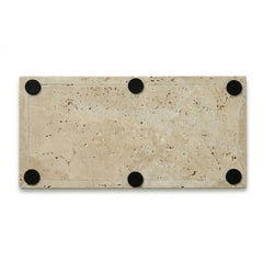Travertin Tablett mit Rand - Rechteckig - 30 x 15 cm