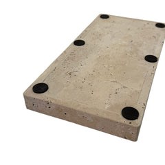 Travertine Tray with edge - Rectangle - 30 x 15 cm