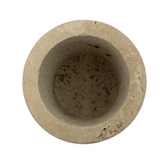 Travertine candle holder - Ø6 cm