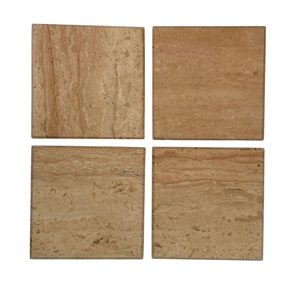 Travertine coaster square