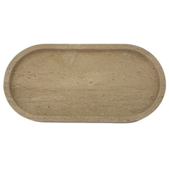 Travertine Tray with edge - Oval - 30 x 15 cm