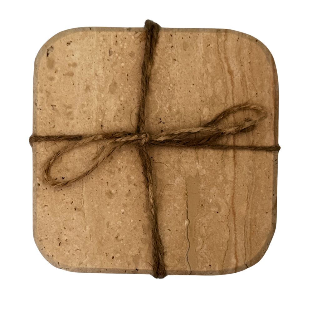 Travertine coaster organic