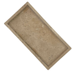 Travertine Tray with edge - Rectangle - 30 x 15 cm