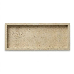 Travertin Tablett mit Rand - Rechteckig - 30 x 15 cm