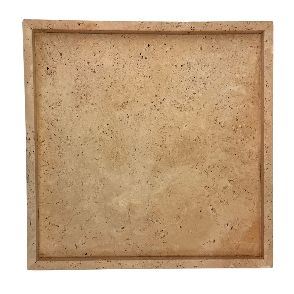 Travertine Tray with edge - Square - 30 x 30 cm