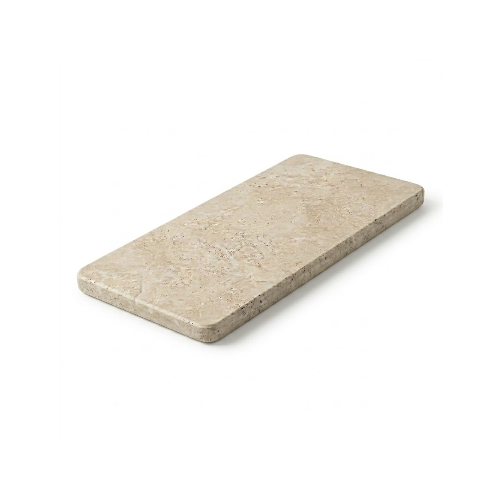 Travertinplatte - Rechteck - 25 x 10 cm
