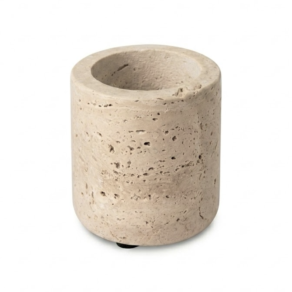 Kerzenhalter aus Travertin - Ø6 cm