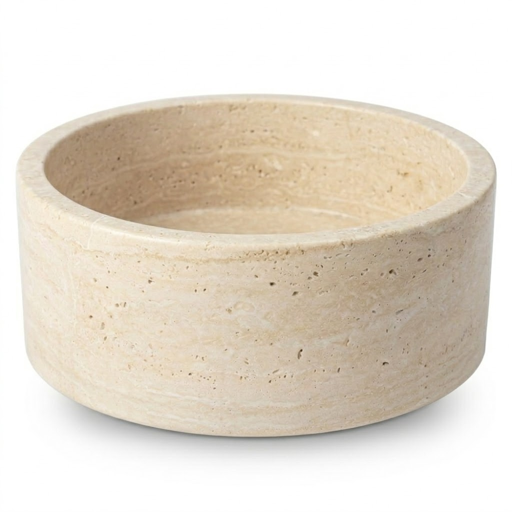 Travertine Bowl for Fruit - Ø24 cm