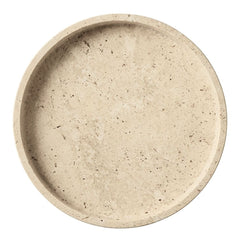 Travertine Tray with edge - Round - Ø30 cm