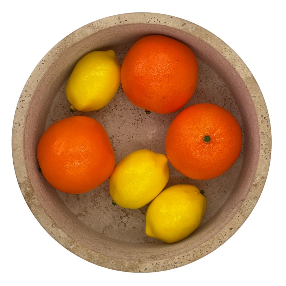 Travertine Bowl for Fruit - Ø24 cm