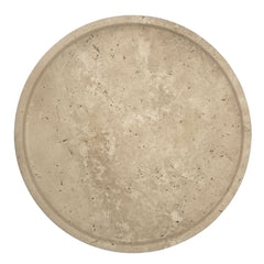 Travertine Tray with edge - Round - Ø30 cm